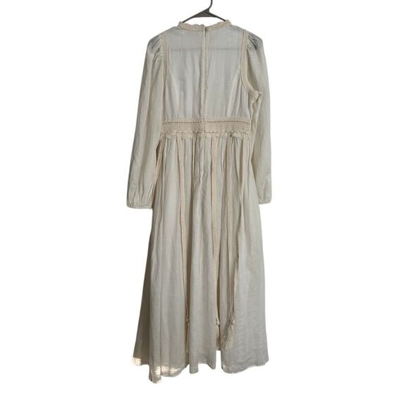 Ulla Johnson Aviva Knitted Cotton-trimmed Ramie Midi Dress in Pristine 4 - Picture 8 of 14